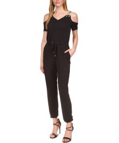 Michael Kors Women's Chain Cold-Shoulder Jumpsuit