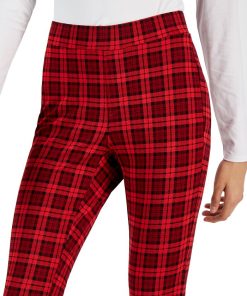 Style & Co Women's Plaid Ponté-Knit Pull-On Pants, Created For Macy's -CeCe cloth-shop 23273159 fpx
