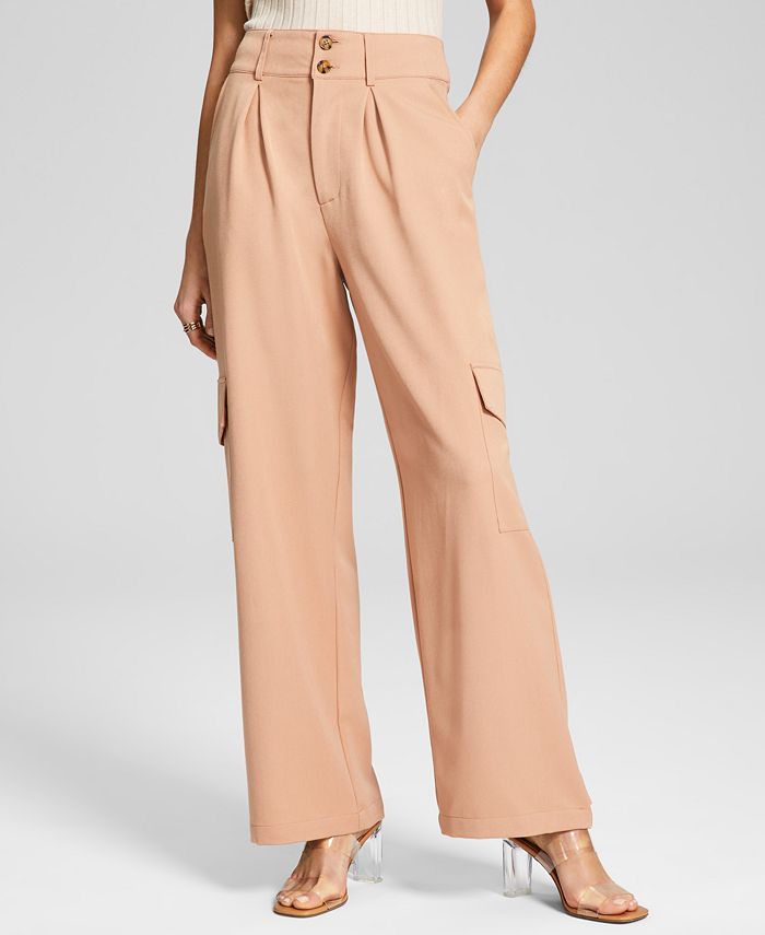 Women's High-Rise Wide-Leg Cargo Pants And Now This Women's High-Rise Wide-Leg Cargo Pants -CeCe cloth-shop