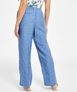 Charter Club Women's Linen Drawstring-Waist Pants, Created For Macy's 4 Charter Club Women's Linen Drawstring-Waist Pants, Created For Macy's -CeCe cloth-shop 23306039 fpx