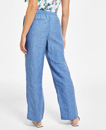 Women's Linen Drawstring-Waist Pants, Created For Macy's Charter Club Women's Linen Drawstring-Waist Pants, Created For Macy's -CeCe cloth-shop