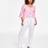 Charter Club Women's Linen Drawstring Pants, Created For Macy's