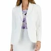 Kasper Women's Button-Front Peak-Lapel Long-Sleeve Jacket