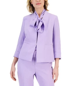 Kasper Women's Crepe Kiss-Front Blazer