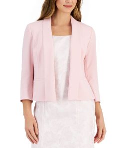 Kasper Women's 3/4-Sleeve Shawl-Collar Open Jacket