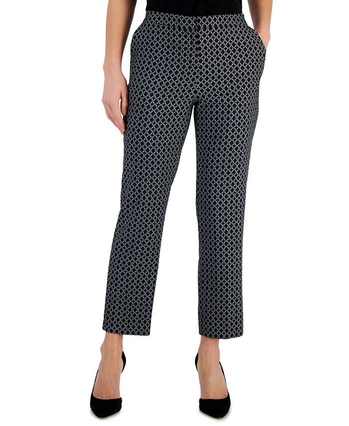 Women's Printed Ankle Pants Kasper Women's Printed Ankle Pants -CeCe cloth-shop
