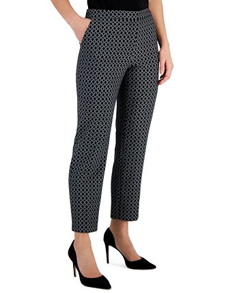 Women's Printed Ankle Pants Kasper Women's Printed Ankle Pants -CeCe cloth-shop