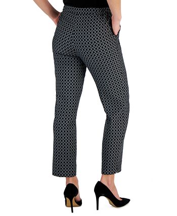 Women's Printed Ankle Pants Kasper Women's Printed Ankle Pants -CeCe cloth-shop