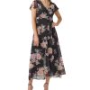 Adrianna Papell Women's Floral-Print Overlay Jumpsuit