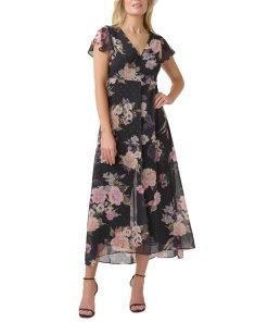 Adrianna Papell Women's Floral-Print Overlay Jumpsuit