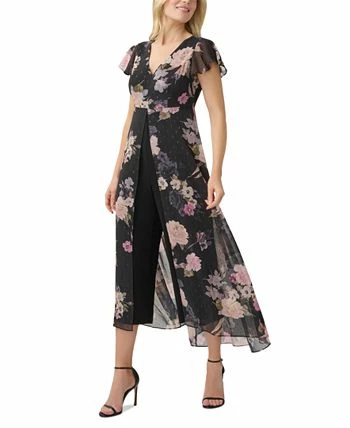 Adrianna Papell Women's Floral-Print Overlay Jumpsuit - Image 3