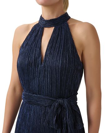 Adrianna Papell Women's Metallic Crinkled Jumpsuit 3 Adrianna Papell Women's Metallic Crinkled Jumpsuit - Image 3