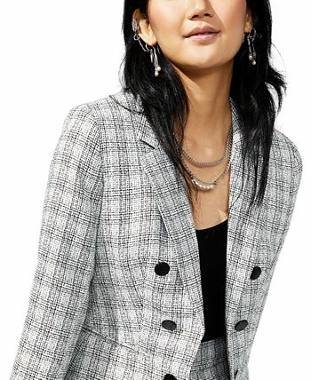 Bar III Women's Tweed Faux Double-Breasted Blazer, Created For Macy's - Image 5
