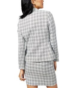 Bar III Women's Tweed Faux Double-Breasted Blazer, Created For Macy's 5 Bar III Women's Tweed Faux Double-Breasted Blazer, Created For Macy's -CeCe cloth-shop 23338709 fpx