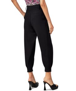 Bar III Women's Pleat-Front Mid-Rise Ankle Pants, Created For Macy's -CeCe cloth-shop 23338752 fpx