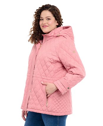 Women's Plus Size Quilted Hooded Anorak Coat Michael Kors Women's Plus Size Quilted Hooded Anorak Coat -CeCe cloth-shop