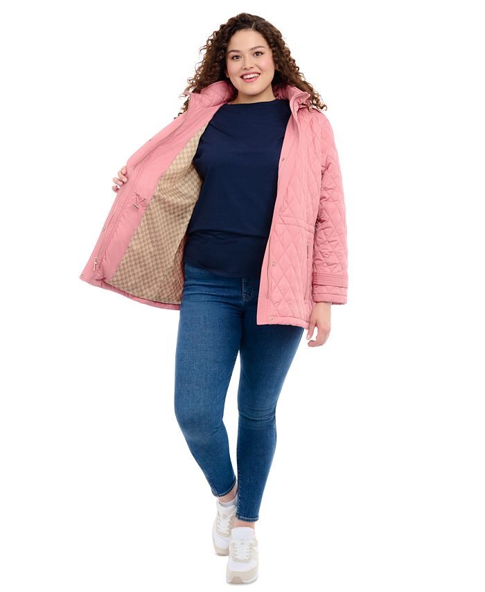 Women's Plus Size Quilted Hooded Anorak Coat Michael Kors Women's Plus Size Quilted Hooded Anorak Coat -CeCe cloth-shop