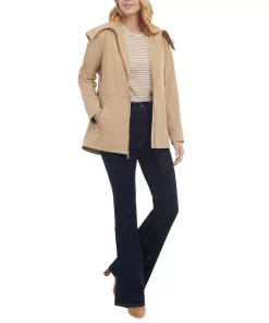 Michael Kors Women's Petite Hooded Anorak Raincoat 4 Michael Kors Women's Petite Hooded Anorak Raincoat -CeCe cloth-shop 23350653 fpx