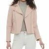 Michael Kors Women's Petite Leather Moto Jacket