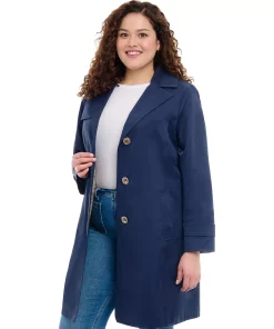 Michael Kors Women's Plus Size Single-Breasted Trench Coat 13 Michael Kors Women's Plus Size Single-Breasted Trench Coat -CeCe cloth-shop 23350822 fpx