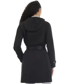 Michael Kors Women's Belted Hooded Trench Coat 3 Michael Kors Women's Belted Hooded Trench Coat -CeCe cloth-shop 23350875 fpx 1