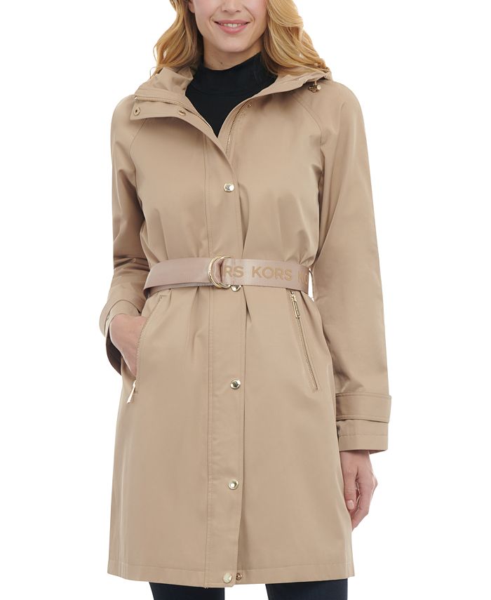 Women's Belted Hooded Trench Coat Michael Kors Women's Belted Hooded Trench Coat -CeCe cloth-shop 23350879 fpx 1