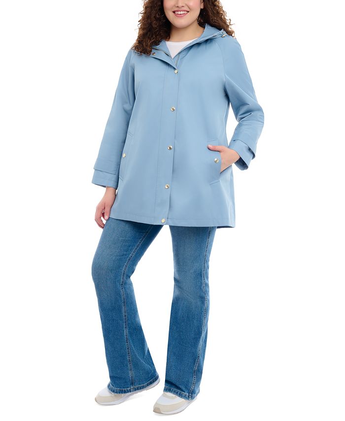 Women's Plus Size Hooded A-Line Coat Michael Kors Women's Plus Size Hooded A-Line Coat -CeCe cloth-shop