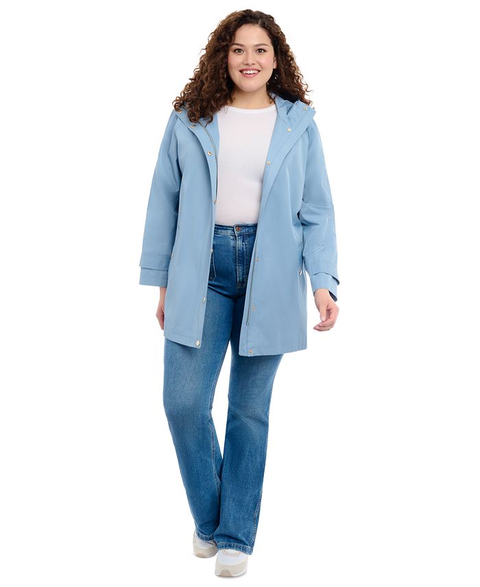 Women's Plus Size Hooded A-Line Coat Michael Kors Women's Plus Size Hooded A-Line Coat -CeCe cloth-shop