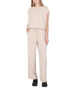 Black Tape Women's High-Rise Drawstring Wide-Leg Pants 2 Black Tape Women's High-Rise Drawstring Wide-Leg Pants -CeCe cloth-shop 23351066 fpx