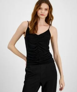 Bar III Women's Ruched V-Neck Camisole, Created For Macy's