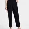 Bar III Women's Bi-Stretch Pleated Straight-Leg Ankle Pants, Created For Macy's