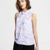 Bar III Women's Marble-Print Cowl Neck Sleeveless Blouse, Created For Macy's