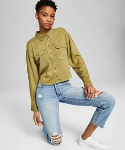 And Now This Women's Utility-Pocket Button Down Shirt