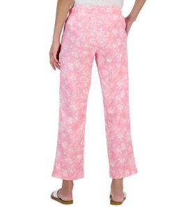 Alternative view of Charter Club Women's Linen Toile-Print Pull-On Pants, Created For Macy's