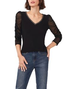 Vince Camuto Women's Ruched Sleeve Top