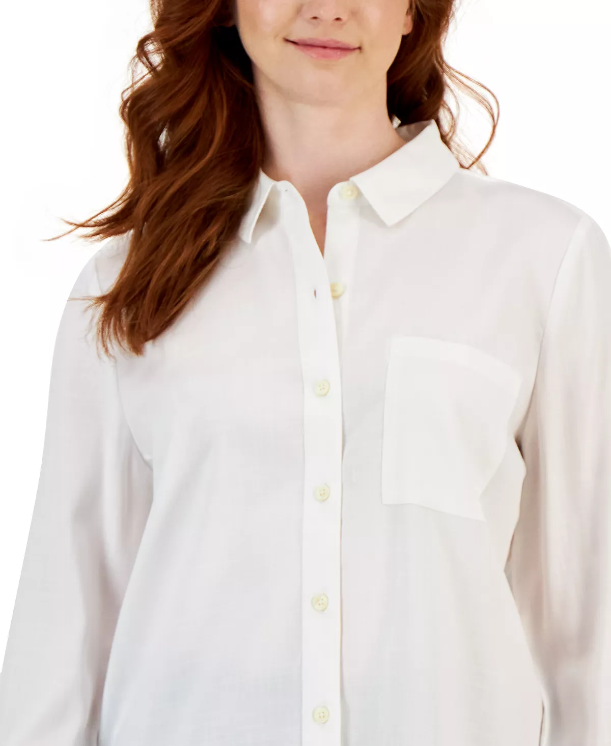 Style & Co Women's Button-Up Perfect Long-Sleeve Shirt, Created For Macy's 4 Style & Co Women's Button-Up Perfect Long-Sleeve Shirt, Created For Macy's - Image 4