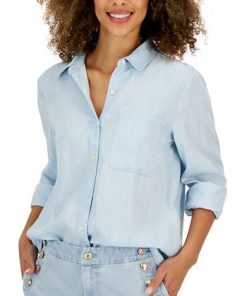 Style & Co Women's Button-Up Perfect Long-Sleeve Shirt, Created For Macy's 8 Style & Co Women's Button-Up Perfect Long-Sleeve Shirt, Created For Macy's -CeCe cloth-shop 23411710 fpx