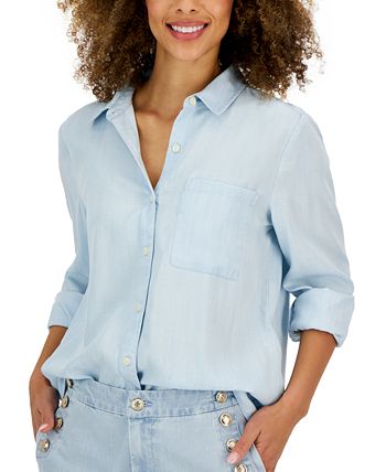 Style & Co Women's Button-Up Perfect Long-Sleeve Shirt, Created For Macy's 3 Style & Co Women's Button-Up Perfect Long-Sleeve Shirt, Created For Macy's - Image 3