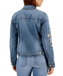 Style & Co Women's Embroidered Denim Jacket, Created For Macy's 2 Style & Co Women's Embroidered Denim Jacket, Created For Macy's -CeCe cloth-shop 23412335 fpx
