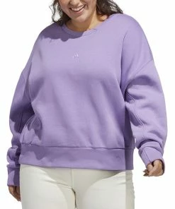 ADIDAS Plus Size All Season Fleece Logo Sweatshirt