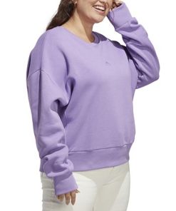 ADIDAS Plus Size All Season Fleece Logo Sweatshirt -CeCe cloth-shop 23440725 fpx