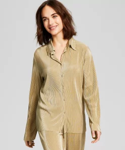 And Now This Women's Long-Sleeve Collared Bodre Shirt 4 And Now This Women's Long-Sleeve Collared Bodre Shirt -CeCe cloth-shop 23454698 fpx