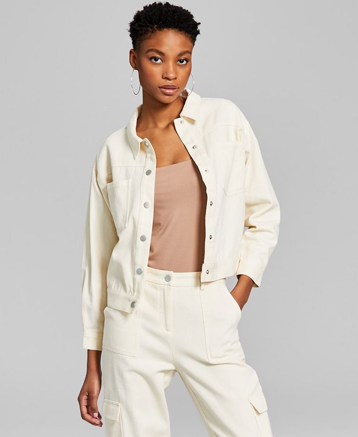 And Now This Women's Drop Shoulder Cargo Jacket 1 And Now This Women's Drop Shoulder Cargo Jacket