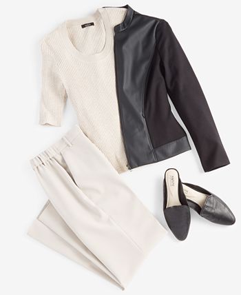 Women's Pull-On Wide-Leg Pants, Created For Macy's Alfani Women's Pull-On Wide-Leg Pants, Created For Macy's -CeCe cloth-shop