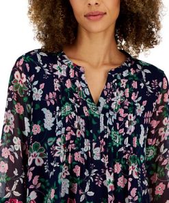 Charter Club Women's Paisley Pintuck Top, Created For Macy's -CeCe cloth-shop 23491069 fpx