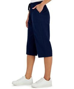 Karen Scott Women's Quinn Cotton Pull-On Capri Pants, Created For Macy's 2 Karen Scott Women's Quinn Cotton Pull-On Capri Pants, Created For Macy's -CeCe cloth-shop 23502188 fpx