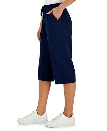 Women's Quinn Cotton Pull-On Capri Pants, Created For Macy's Karen Scott Women's Quinn Cotton Pull-On Capri Pants, Created For Macy's -CeCe cloth-shop