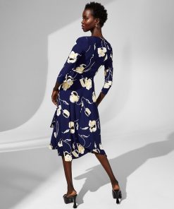 Kasper Women's Floral-Print Midi Fit & Flare Dress -CeCe cloth-shop 23502200 fpx