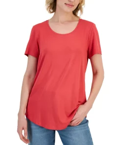 JM Collection Scoop-Neck T-Shirt, Created For Macy's