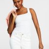 INC International Concepts Women's Square Neck Rib Tank, Created For Macy's
